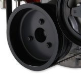 Holley Replacement Crankshaft Pulleys 97-159 Pulleys, Holley, Replacement, LS Serpentine, 3-bolt, 6-groove, Steel, Black, for Mid-Mount Accessory Drive, Chevy, 5.7-6.2L, Each thumbnail 1