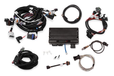 Holley Terminator X Engine Management Systems 550-903T Systems, X, Up to 8-Injectors, 8-Coils, Analog, CANBUS, Sensors, USB Tuning Cable, Chevy, 5.7L, 1x Cam, 24x Crank, Kit