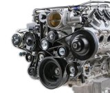 Holley Mid-Mount Complete Accessory Systems 20-221BK Drive Systems, LT Mid-Mount, Dry Sump, Serpentine, Alternator, Water Pump, Power Steering, A/C, Black Finish, Chevy, Gen V, 6.2L, Kit thumbnail 1