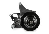 Holley Power Steering Brackets 97-252BK Bracket, Replacement, GM, Gen V, LT4, and Accessory Bracket, Long Spacer, Cast Aluminum, Black Finish, Each thumbnail 3