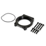Holley EFI Coyote Throttle Body Adapters 717-18 Adapters, EFI, Adapter, 80mm, Aluminum, Black, for Hi-Ram, Ultra Lo-Ram Intake, Front Feed, Ford, 5.0L, Each thumbnail 2