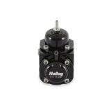 Holley EFI Fuel Pulse Dampers 12-1000 System Dampers, Billet Aluminum, Black Anodized, 40-70 psi, -6 AN Female Threads Inlet/Outlet, Each thumbnail 3