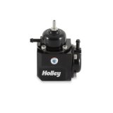 Holley EFI Fuel Pulse Dampers 12-1000 System Dampers, Billet Aluminum, Black Anodized, 40-70 psi, -6 AN Female Threads Inlet/Outlet, Each thumbnail 5