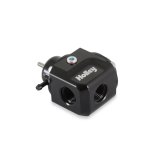 Holley EFI Fuel Pulse Dampers 12-1000 System Dampers, Billet Aluminum, Black Anodized, 40-70 psi, -6 AN Female Threads Inlet/Outlet, Each thumbnail 6