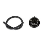 Holley EFI Fuel Pulse Dampers 12-1002 System Dampers, Billet Aluminum, Black Anodized, 40-70 psi, -6 AN Male Threads Inlet/Outlet, Standard Range, Each thumbnail 1