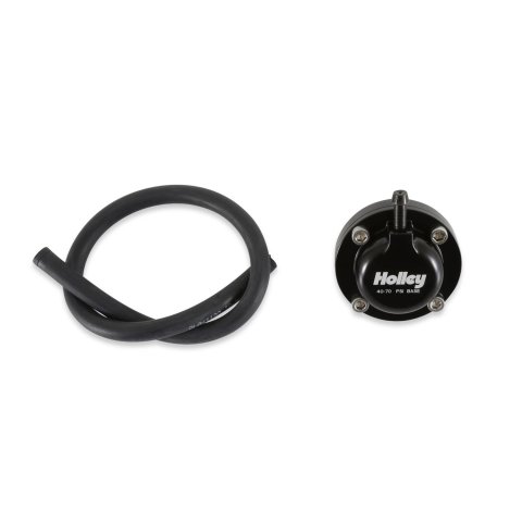 Holley EFI Fuel Pulse Dampers 12-1002 System Dampers, Billet Aluminum, Black Anodized, 40-70 psi, -6 AN Male Threads Inlet/Outlet, Standard Range, Each