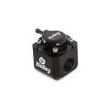 Holley EFI Fuel Pulse Dampers 12-1007 System Dampers, Billet Aluminum, Black Anodized, 40-70 psi, -8 AN Female Threads Inlet/Outlet, Standard Range, Each thumbnail 2