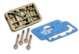 Holley Metering Block Conversion Kits 34-13 Kits, Block, 4160 to 4150 Model, Cast Aluminum, Gold Iridited Finish, Gaskets, Long Screws Included, Kit thumbnail 3