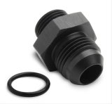 Holley AN to Straight Cut O-Ring Fittings 26-186 Fitting, Adapter, Cut, Straight, Aluminum, Black Anodized, -8 AN, 7/8 in.-14 O-Ring, Each thumbnail 2