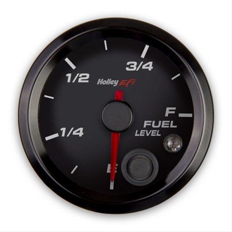 Holley EFI Analog Display Gauges 553-133 Gauges, EFI, Fuel Level, Empty-Full, Analog, Electric Sending Unit, 2 1/16 in. Diameter, Full Sweep, Programmable, Black Face, Red Needle, Each thumbnail 3