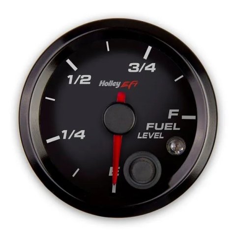 Holley EFI Analog Display Gauges 553-133 Gauges, EFI, Fuel Level, Empty-Full, Analog, Electric Sending Unit, 2 1/16 in. Diameter, Full Sweep, Programmable, Black Face, Red Needle, Each thumbnail 4