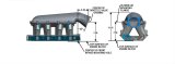 Holley 351W Ford Hi-Ram EFI Intake Manifolds 300-242 Manifolds, Ford, EFI, Multi-port, 1,500-7,000 RPM Range, 105mm Bore, Standard Deck, Aluminum, Satin, Ford, 5.8L, Windsor, Kit thumbnail 7
