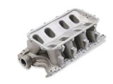 Holley Ford Hi-Ram Carbureted Intake Manifold Bases 300-243 Manifolds, 351W Ford, Hi-Ram, Base Only, Tunnel Ram, 1,500-7,000 RPM Range, Aluminum, Satin Finish, Ford, 5.8L, 9.5 in. Deck Height, Each thumbnail 4