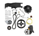 Holley LS Engine Swap Accessory Drive Systems 20-156BK Systems, Swap, Serpentine Style, Alternator, Power Steering, Pullies, 6-groove, Black Finish, Chevy, LS, 4.8-7.0L, Kit thumbnail 1