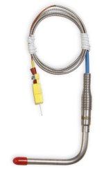 Holley EGT Probes 554-178 Data Acquisition Components, EFI, Probe, 90 Degree, Open End Tip, 32.25 in Harness, 1/4 in. Probe, Stainless Wire Cover, Each thumbnail 2