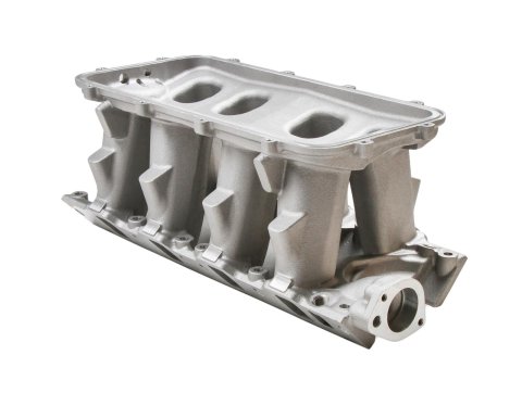 Holley Ford Hi-Ram Carbureted Intake Manifold Bases 300-275 Manifolds, Ford, Hi-Ram, Base Only, Tunnel Ram, 1,500-7,000 RPM Range, Aluminum, Satin, Ford, 4.7L, 5.0L, Windsor, 8.20 in. Deck Height, Each