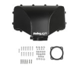 Holley EFI Ford Fabricated Hi-Ram Intake Manifold Tops 300-281 Manifolds, Fabricated, Hi-Ram, Throttle Body, Top Only, 95mm Bore, Aluminum, Black Finish, Ford, 5.0L, Windsor, Kit thumbnail 1