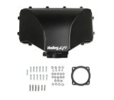 Holley EFI Ford Fabricated Hi-Ram Intake Manifold Tops 300-281 Manifolds, Fabricated, Hi-Ram, Throttle Body, Top Only, 95mm Bore, Aluminum, Black Finish, Ford, 5.0L, Windsor, Kit thumbnail 6
