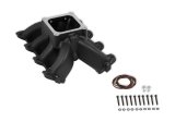 Holley LS Split Design Carbureted Intake Manifolds 300-295BK Manifolds, Carbureted, Single Plane, Aluminum, Black, 4500 Dominator, Chevrolet, LS1, LS2, LS6, Each thumbnail 3