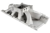Holley Single Plane Carbureted Intake Manifolds 300-277 Manifolds, Plane, Carburetor, 4150 Flange, 2,500-7,500 RPM Range, Aluminum, Satin, Ford, 289-347ci, 8.20 in Deck Height, Each thumbnail 2