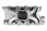 Holley Single Plane Carbureted Intake Manifolds 300-277 Manifolds, Plane, Carburetor, 4150 Flange, 2,500-7,500 RPM Range, Aluminum, Satin, Ford, 289-347ci, 8.20 in Deck Height, Each thumbnail 3