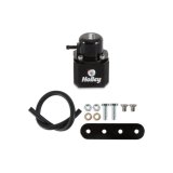 Holley EFI Fuel Pulse Dampers 12-1009 System Dampers, Billet Aluminum, Black Anodized, 40-100 psi, -8 AN Female Threads Inlet/Outlet, Standard Range, Each thumbnail 1
