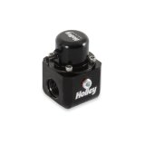 Holley EFI Fuel Pulse Dampers 12-1009 System Dampers, Billet Aluminum, Black Anodized, 40-100 psi, -8 AN Female Threads Inlet/Outlet, Standard Range, Each thumbnail 4