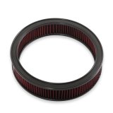 Holley RetroFilter Drive-By-Wire Air Cleaners 120-521 Cleaners, Retrofilter, Drive-By-Wire, 14 in. Round, Dual Snorkel, Aluminum, Black, Cotton Gauze Filter, Red, GM LS 4-Bolt 92mm Throttle Body, Kit thumbnail 1
