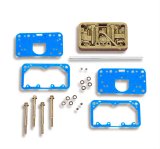 Holley Metering Block Conversion Kits 34-6 Kits, Block, Secondary Block, 4160 to 4150 Model, Cast Aluminum, Transfer Tube, Gaskets, Long Screws Included, Kit thumbnail 1