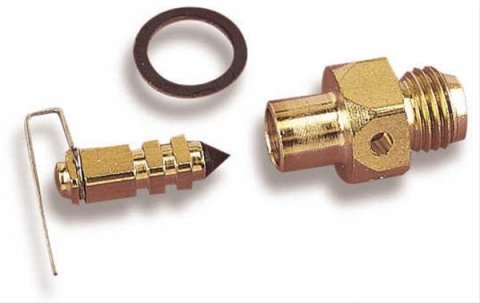 Holley Needle and Seat Assemblies 6-511 Carburetor Seats, Viton® Inlet Needle, Non-Adjustable, Steel, 0.101 in. Seat, Side Hung Float Style, Gasket Included, Each