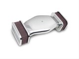 Holley Hi-Tek Air Cleaners 64280 Cleaners, Holley, Hi-Tek, Cleaner Assembly, Dropped Style, Rectangular, Aluminum, Polished, Plain Top, Red Filter, with Threaded Rod, Each thumbnail 1