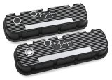Holley M/T Valve Covers 241-85 Covers, M/T, Finned, Cast Aluminum, Black Textued, Baffled, Chevy, Gen, V, VI, Mark IV, 396ci, 402ci, 427ci, 454ci, Pair thumbnail 3