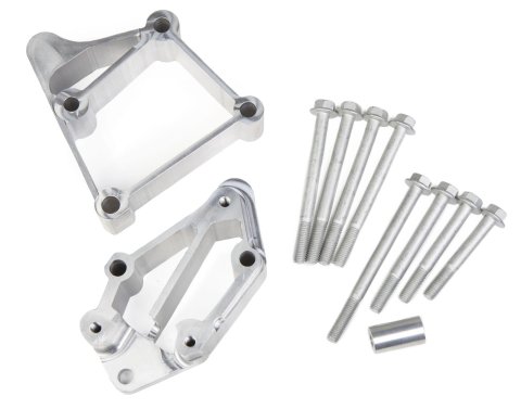 Holley LS Engine Accessory Drive Kits 21-3 Bracket Spacer Kits, Aluminum, Natural Finish, Long Alignment, Chevy, Small Block LS, Each