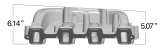 Holley LS Mid-Rise Carbureted Intake Manifolds 300-129BK Manifolds, Mid-Rise, Standard Deck, Single Carburetor, Dual Plane, 1,500-6,500 RPM Range, Aluminum, Black Finish, Chevy, 6.0L, 6.2L, Each thumbnail 2