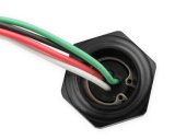 Holley Y Fittings 26-163 Wire Harness, Horse Shoe Bulkhead, 4-wire, Polymer, Black, 14 gauge wire, 24 in. Long, fits In-tank or Fuel Cell, Kit thumbnail 6
