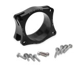 Holley Throttle Body Angle Adapters 717-15 Adapters, Holley, Adapter, GM LS, LT, LT4 Intakes, High-Mount, 4-bolt Intake, 95mm Bore, Aluminum, Black, Chevy, 4.8-7.0L, Each thumbnail 3