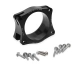 Holley Throttle Body Angle Adapters 717-15 Adapters, Holley, Adapter, GM LS, LT, LT4 Intakes, High-Mount, 4-bolt Intake, 95mm Bore, Aluminum, Black, Chevy, 4.8-7.0L, Each thumbnail 4