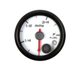 Holley Analog Standalone Gauges 26-614W Gauge, Standalone, Fuel Level, E-F, Programmable, 2 1/16 in. Diameter., Analog, Full Sweep, Illuminated, for Electrical Sending Unit, White Face, Each thumbnail 4