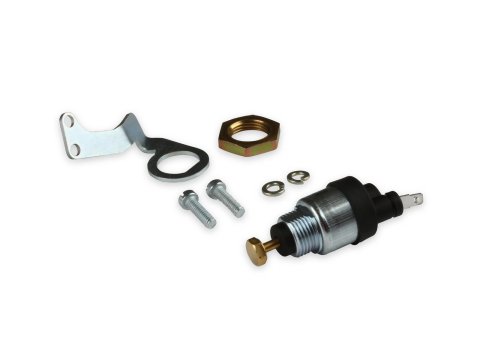 Holley Street Warrior Throttle Solenoid and Bracket Kits 20-92 Carburetor Brackets, Warrior, Stainless Steel Bracket, Zinc Plated, Kit