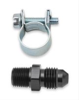 Holley LS Steam Vent Kits 26-552 Engine Coolant Crossover, Vent, Aluminum, Black Anodized, Chevy, Small Block, Kit thumbnail 1