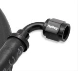 Holley LS Steam Vent Kits 26-552 Engine Coolant Crossover, Vent, Aluminum, Black Anodized, Chevy, Small Block, Kit thumbnail 3