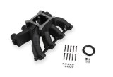 Holley LS Split Design Carbureted Intake Manifolds 300-256BK Manifolds, Design, Carbureted, Cathedral Port Head, Single Plane, 4-barrel, Square Bore, Aluminum, Black Finish, Chevy, 4.8-6.0L, Each thumbnail 1