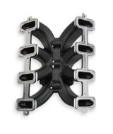 Holley LS Split Design Carbureted Intake Manifolds 300-256BK Manifolds, Design, Carbureted, Cathedral Port Head, Single Plane, 4-barrel, Square Bore, Aluminum, Black Finish, Chevy, 4.8-6.0L, Each thumbnail 3