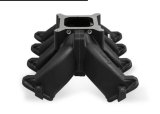 Holley LS Split Design Carbureted Intake Manifolds 300-256BK Manifolds, Design, Carbureted, Cathedral Port Head, Single Plane, 4-barrel, Square Bore, Aluminum, Black Finish, Chevy, 4.8-6.0L, Each thumbnail 7