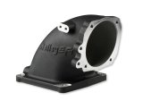 Holley Throttle Body Intake Elbows 300-240FBK Elbow, 105mm Bore Size, Aluminum, Black, 5.12 in. Height, Ford, Each thumbnail 4
