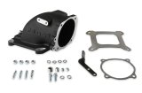 Holley Throttle Body Intake Elbows 300-240FBK Elbow, 105mm Bore Size, Aluminum, Black, 5.12 in. Height, Ford, Each thumbnail 5