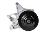 Holley Short Spacer Power Steering Brackets 97-253 Bracket, Replacement, GM, Gen V, LT4, Dry-Sump Only, and Accessory Bracket, Spacer, Cast Aluminum, Satin Finish, Each thumbnail 1