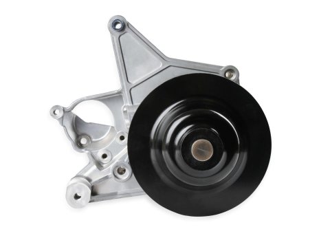 Holley Short Spacer Power Steering Brackets 97-253 Bracket, Replacement, GM, Gen V, LT4, Dry-Sump Only, and Accessory Bracket, Spacer, Cast Aluminum, Satin Finish, Each
