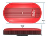 Holley Vintage Series Air Cleaner Assemblies 120-404 Cleaners, Series, 17 in. x 9 in., 5.125 in. Single Carburetor Neck, Machined Fin Top, Cotton Gauze Filter, Aluminum, Gloss Red, Each thumbnail 2