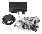 Holley Terminator X Stealth 4150 58X LS EFI Fuel Injection Systems 550-1060 Systems, X, 4150, EFI, Four Injector, Throttle Body, Speed Density, Aluminum, Shiny, Chevy, 4.8-7.0L, Kit thumbnail 2
